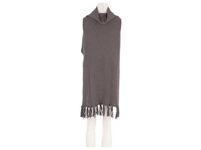 Autre Marque Poncho en cachemire gris - view 2