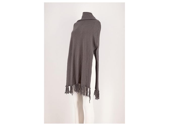 Autre Marque Poncho en cachemire gris - view 4