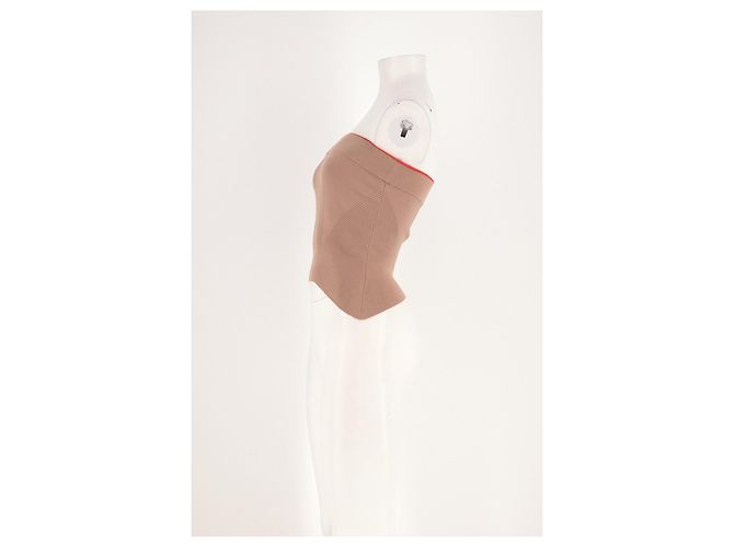 Top bandeau ajustado beige DKNY - vista 3