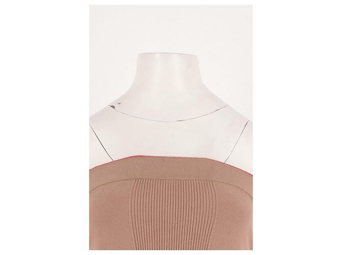 Top bandeau ajustado beige DKNY - vista 5