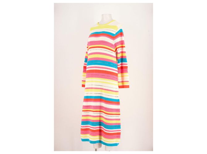 Autre Marque Mehrfarbiges Wollkleid - Ansicht 4