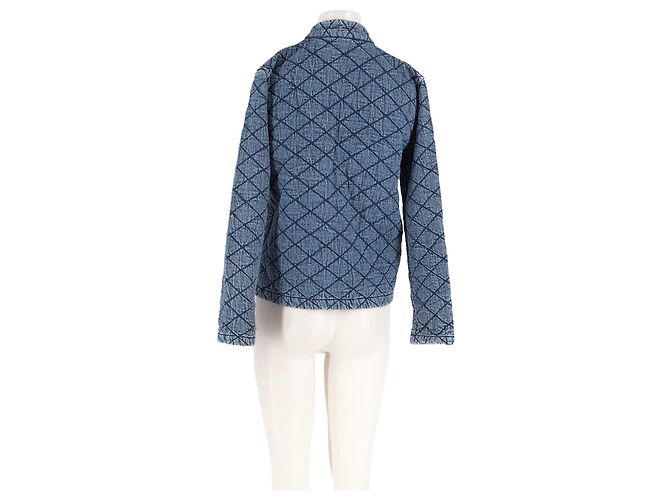Autre Marque MAISON HOTEL Blaue gesteppte Denimjacke aus Baumwolle - Ansicht 2