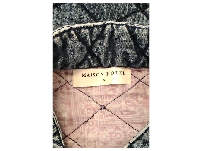 Autre Marque MAISON HOTEL Blaue gesteppte Denimjacke aus Baumwolle - Ansicht 7