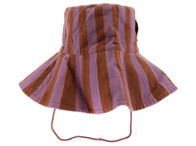 Autre Marque Cappello bucket a righe viola e marrone - vista 3