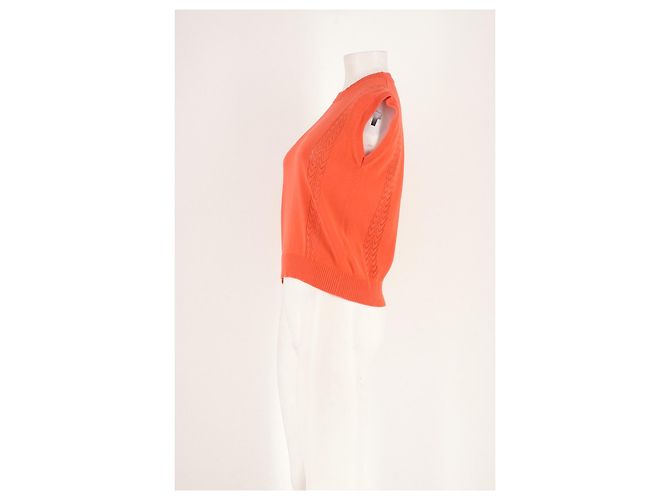 Autre Marque Polo sin mangas de algodón naranja ALYSI - vista 3