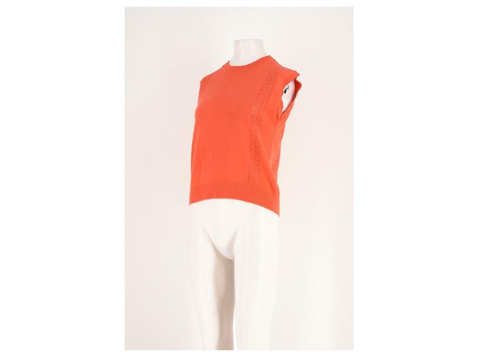 Autre Marque Polo sin mangas de algodón naranja ALYSI - vista 4