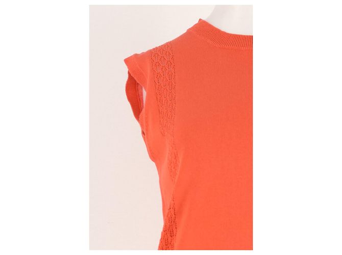 Autre Marque Polo sin mangas de algodón naranja ALYSI - vista 6