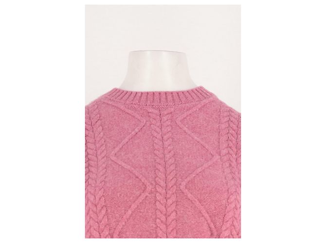 Autre Marque Pull en laine rose à maille torsadée SOPHIE AND LUCIE - vue 5