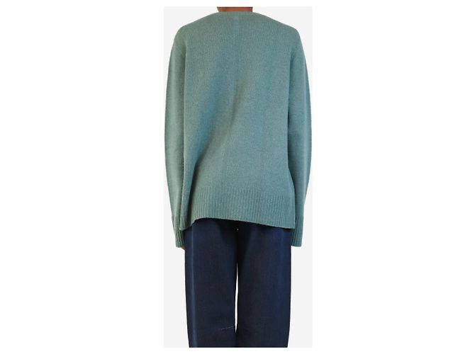 The row Pull en mélange de laine vert - taille XS - vue 2