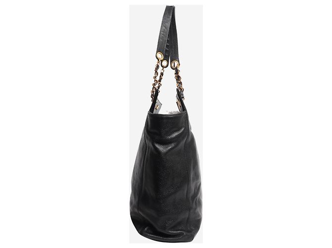 Chanel Vintage 1996 Coco Mark Caviar Chain Tote Bag in Schwarz - Ansicht 2