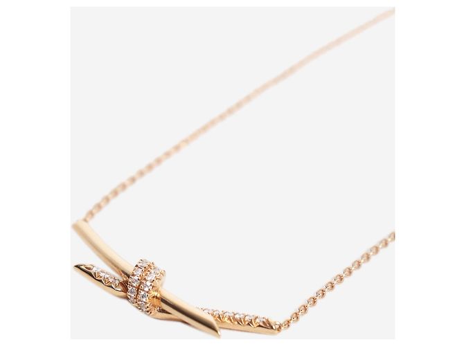 Tiffany & Co Pendente a nodo in oro rosa 18k - vista 3