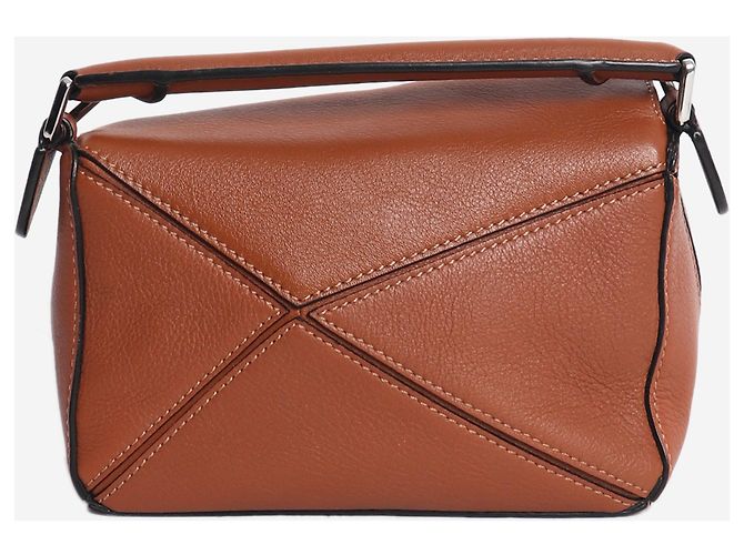 Loewe Mini mala Puzzle castanha - vista 3