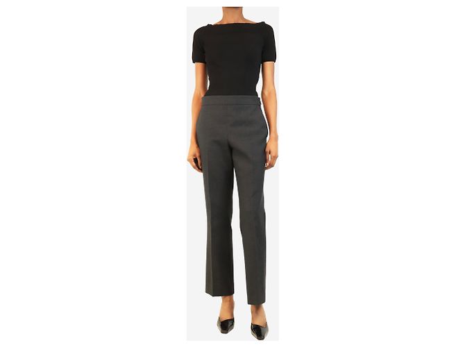 Gucci Gerade geschnittene Hose in Anthrazit - size UK 8 - Ansicht 2