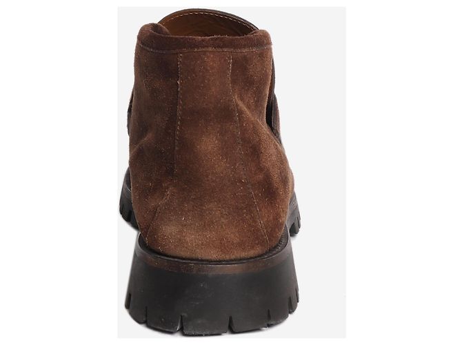 Gucci Braune Wildleder- Stiefeletten mit Horsebit - Größe EU 40 (UK 7) - Ansicht 3