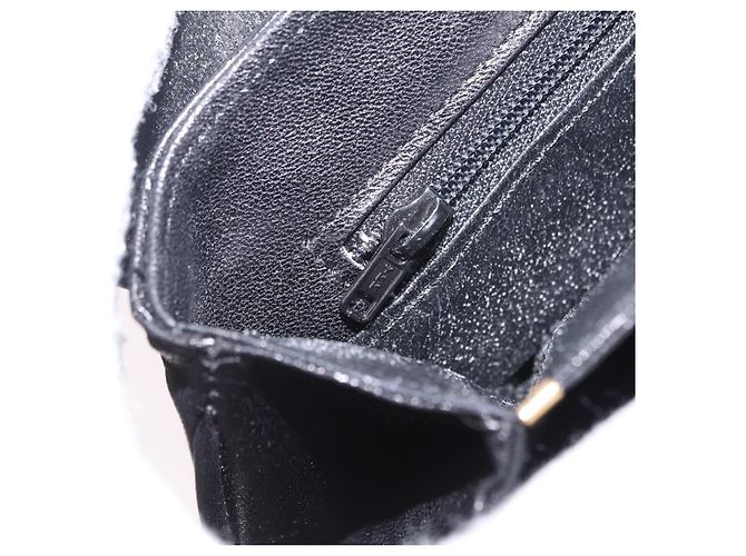 Christian Dior Chain Shoulder Bag Leather Black Gold Tone - vista 25