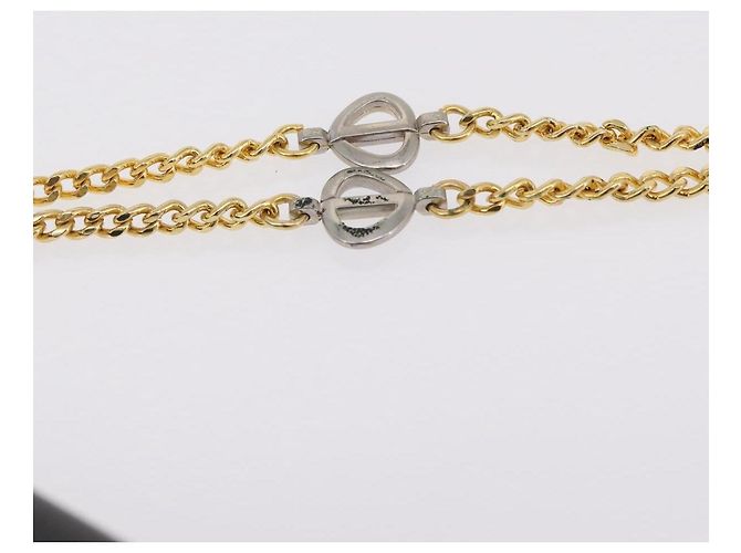 Christian Dior Chain Shoulder Bag Leather Black Gold Tone - vista 9