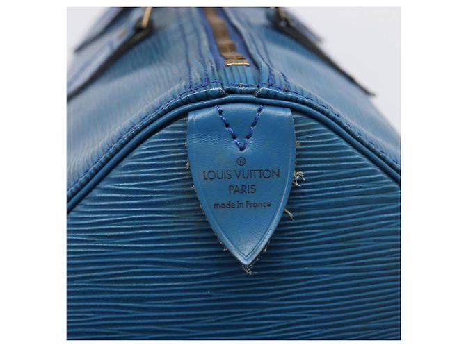 LOUIS VUITTON Epi Speedy 35 Hand Bag Toledo Blue M42995 LV - vista 21