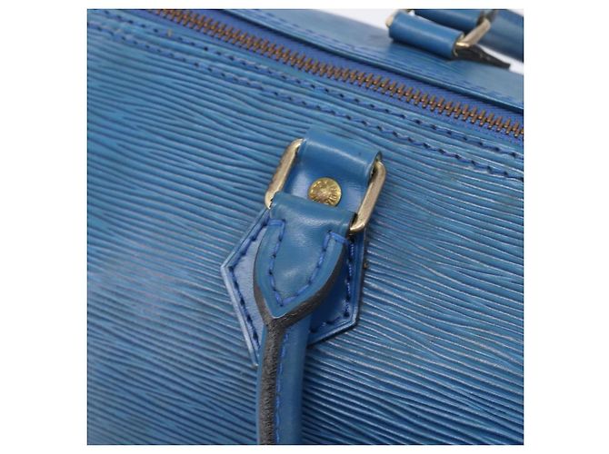 LOUIS VUITTON Epi Speedy 35 Hand Bag Toledo Blue M42995 LV - vista 9