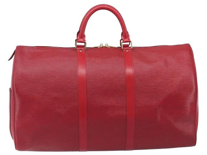 LOUIS VUITTON Epi Keepall 50 Boston Bag Red M42967 LV - vista 13