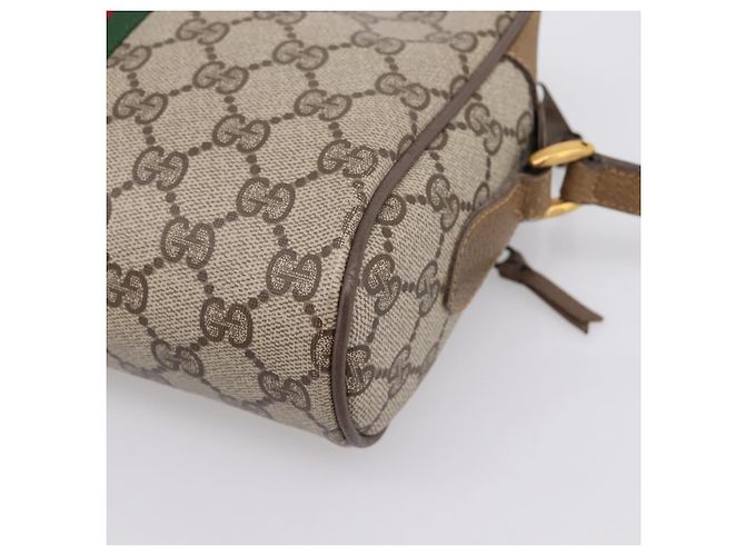 GUCCI GG Supreme Web Sherry Line Shoulder Bag PVC Beige 111 02 004 - Ansicht 12