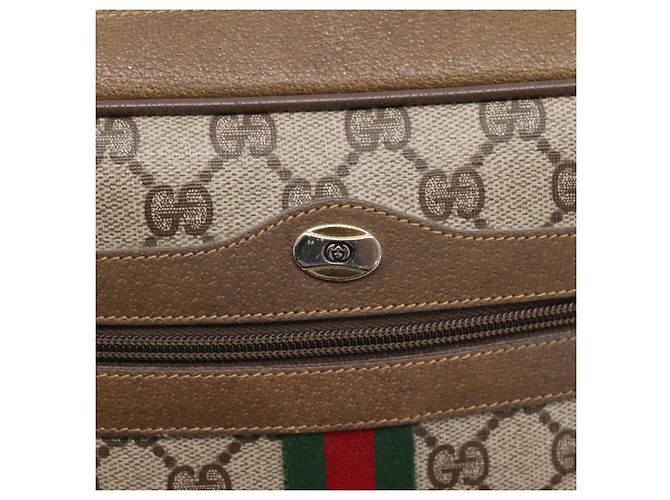 GUCCI GG Supreme Web Sherry Line Shoulder Bag PVC Beige 111 02 004 - Ansicht 15