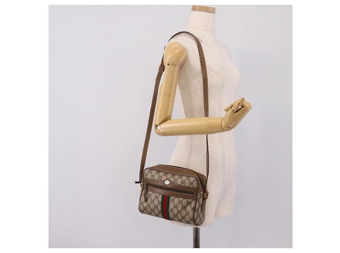 GUCCI GG Supreme Web Sherry Line Shoulder Bag PVC Beige 111 02 004 - Ansicht 22