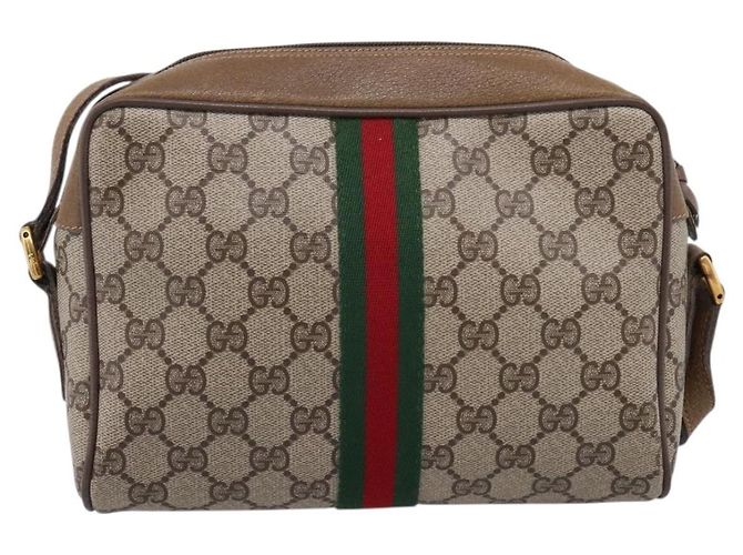 GUCCI GG Supreme Web Sherry Line Shoulder Bag PVC Beige 111 02 004 - Ansicht 3