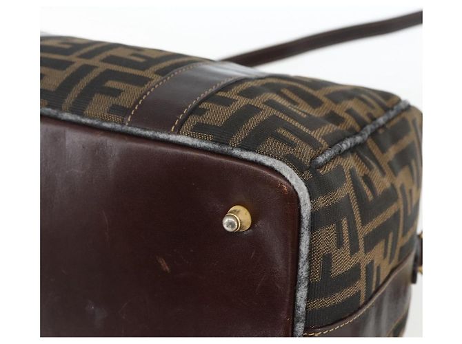 FENDI Zucca Canvas Handtasche 2way Schwarz Braun gold - Ansicht 10