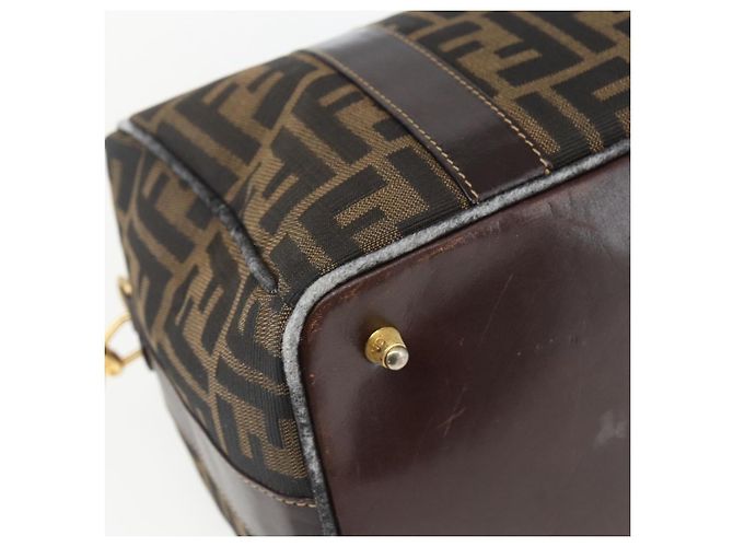 FENDI Zucca Canvas Handtasche 2way Schwarz Braun gold - Ansicht 18