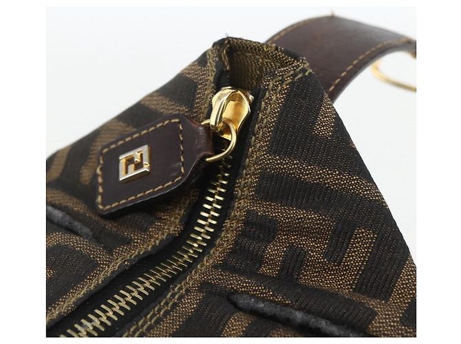 FENDI Zucca Canvas Handtasche 2way Schwarz Braun gold - Ansicht 21