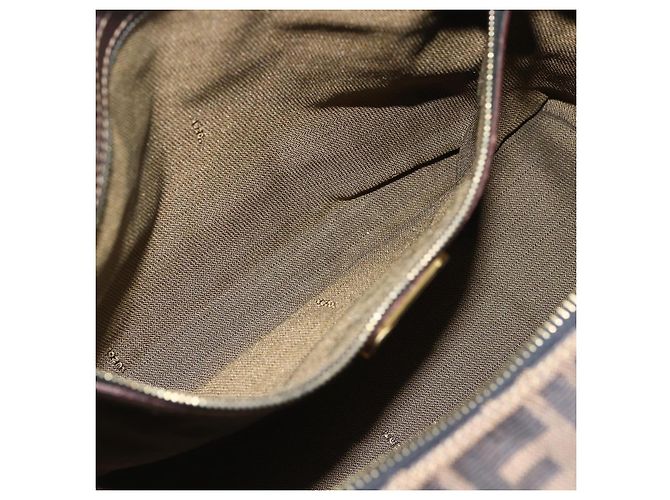 FENDI Zucca Canvas Handtasche 2way Schwarz Braun gold - Ansicht 26