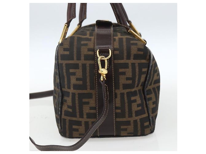 FENDI Zucca Canvas Handtasche 2way Schwarz Braun gold - Ansicht 4