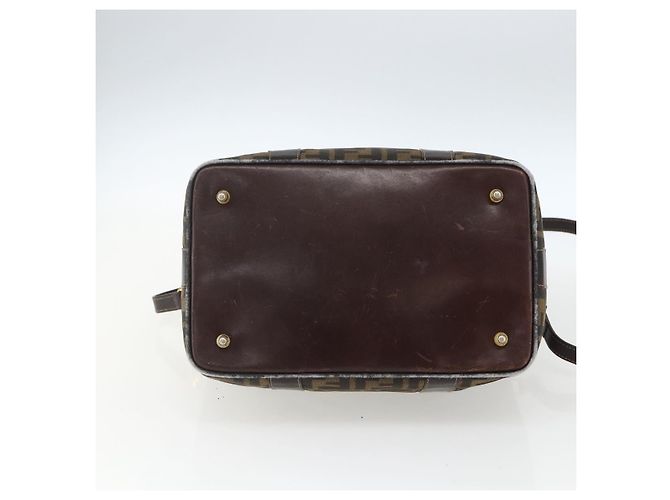 FENDI Zucca Canvas Handtasche 2way Schwarz Braun gold - Ansicht 5