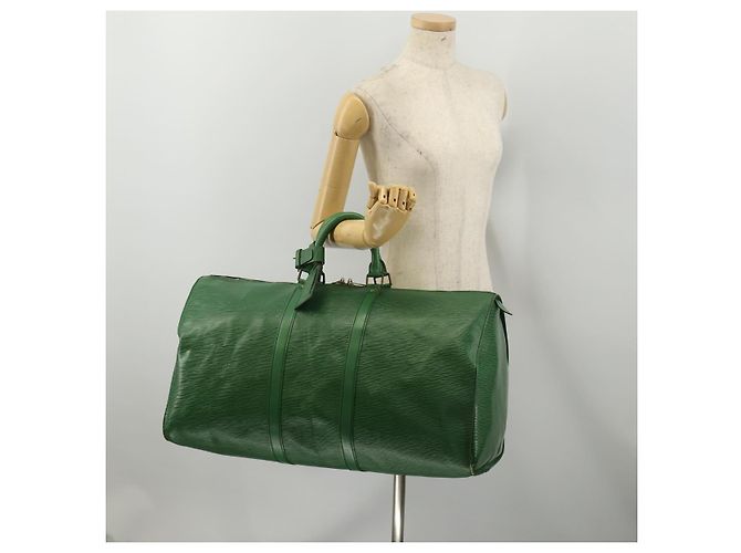 LOUIS VUITTON Epi Keepall 55 Boston Bag Green M42954 LV - vista 23