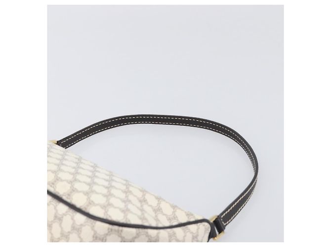 Céline CELINE Macadam Canvas Accessory Pouch PVC Leather White Gold - vista 8