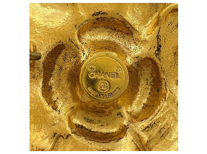 Broche Chanel Camélia en baño de oro - vista 6