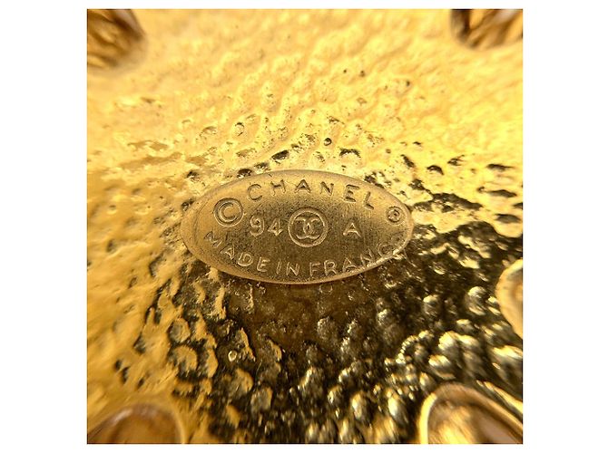 Chanel vergoldete Brosche mit Coco Mark Design - Ansicht 5