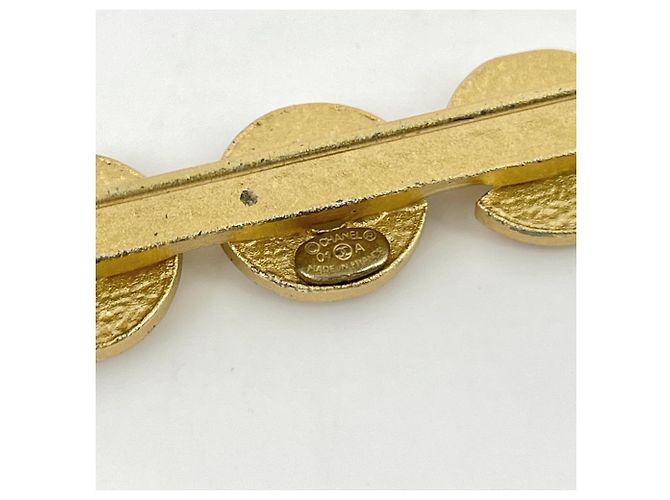 Broche Chanel banhada a ouro com pérola artificial - vista 5
