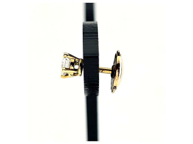 Orecchini a lobo Cartier in oro 18K e diamanti - vista 3