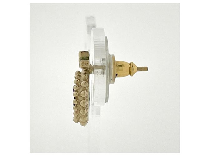 Chanel vergoldete Stecker-Ohrringe - Ansicht 2