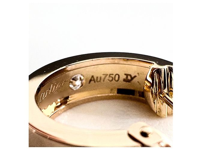 Orecchini a lobo Cartier in oro rosa con diamanti - vista 9