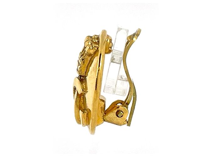 Orecchini a clip Chanel placcati oro - vista 2