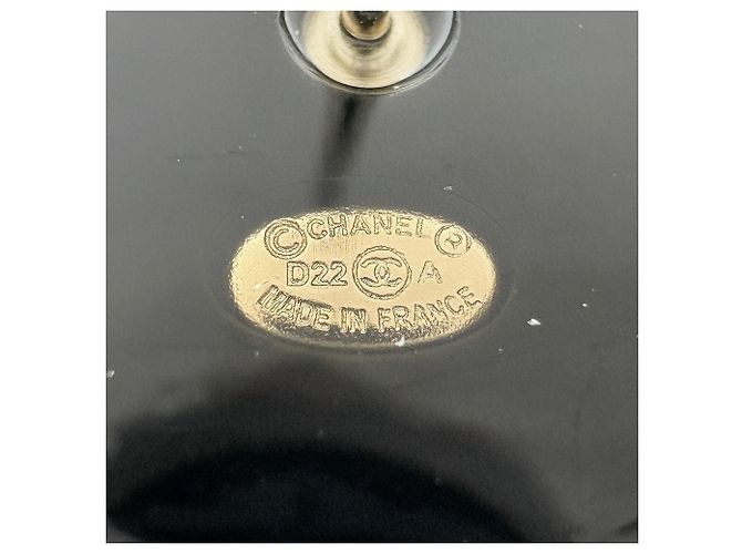 Orecchini a lobo Chanel neri e oro - vista 5