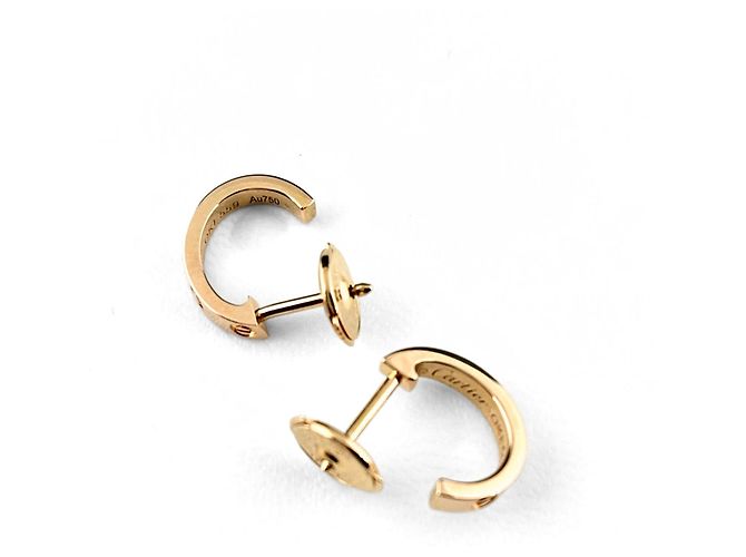 Orecchini a cerchio Mini Love in oro rosa Cartier - vista 3