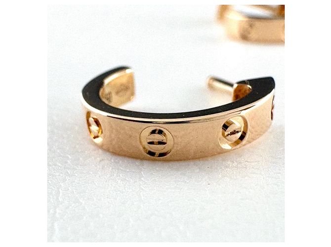 Orecchini a cerchio Mini Love in oro rosa Cartier - vista 4
