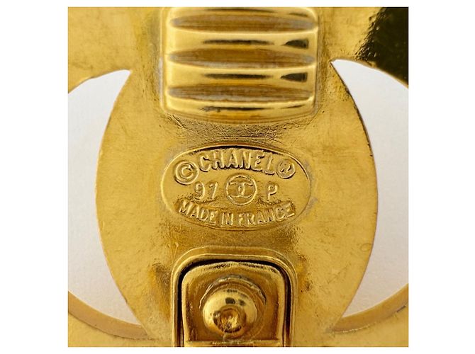 Chanel vergoldete Clip-Ohrringe - Ansicht 4