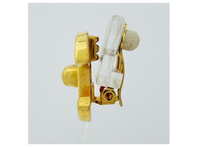 Boucles d'oreilles clips Chanel Gold - vue 2