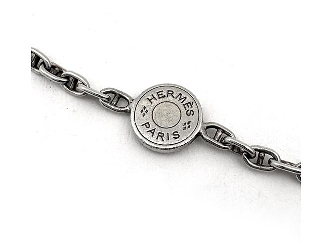 Hermès Collana Hermes Sellier Round in argento sterling 925 - vista 4