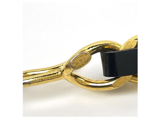 Collar Chanel chapado en oro con strass - vista 4