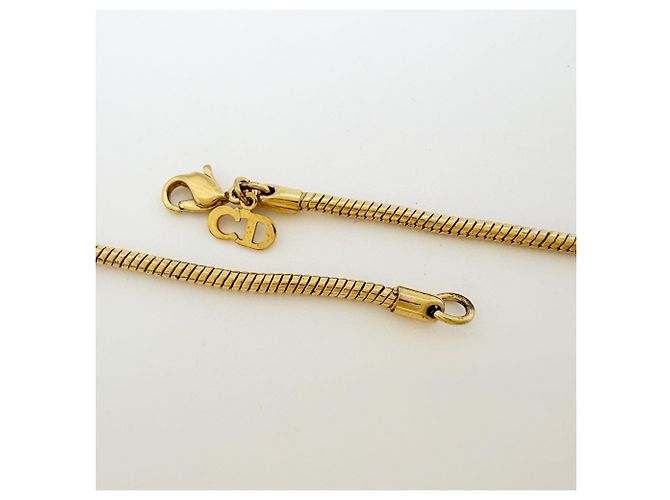 Collana Christian Dior fiori oro e rosso - vista 3